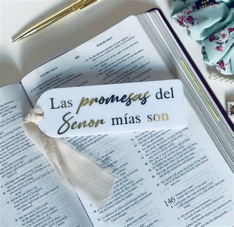 Your Promises Spanish Bookmark | Aesthetic Bookmark With Ribbon ...