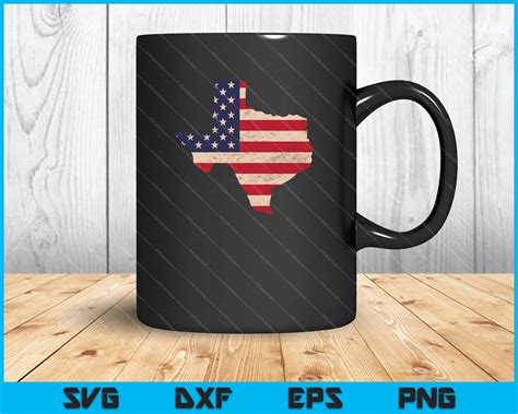 Texas American Flag Vintage SVG PNG Cutting Printable Files ...