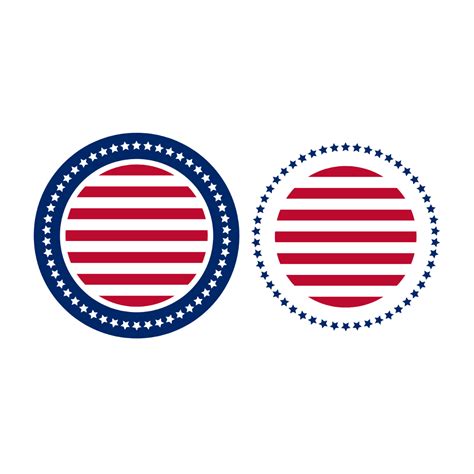 Free American Flag Circle Stars Clipart Template to Edit Online