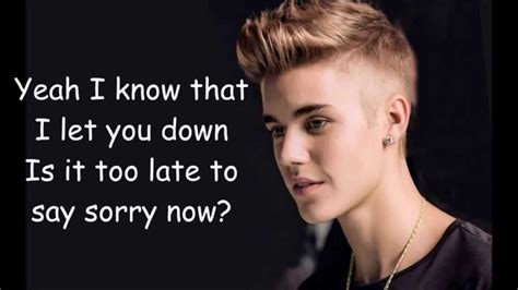 Sorry-Justin Bieber (lyrics) - YouTube