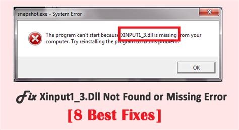 Image result for Fix Xinput1_3.dll Error