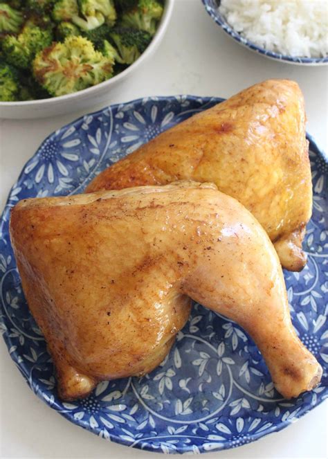Balsamic Soy Oven Baked Chicken Leg Quarters Recipe - Bren Did