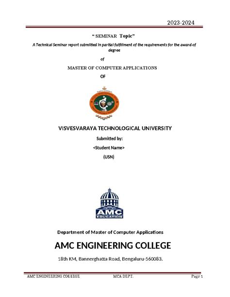 Final Report Technical seminar final 2023-2024 (1) - 2023- “ SEMINAR ...