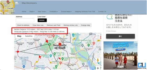 Image result for Distance Between Two Points Map