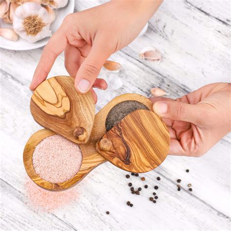 Lidded Salt Cellar, Wooden Salt Cellar - Artisraw