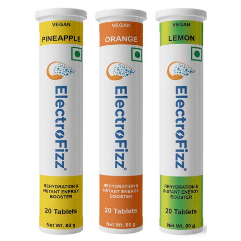 ElectroFizz Electrolyte Energy Drink for Workout - 60 Effervescent Tab ...