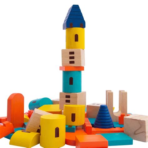 Buy Playbox Wooden Building Blocks Toys Set (1 Years +) Imagination and ...