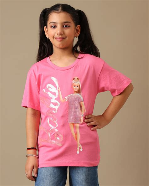 Barbie Printed Oversized Tshirt For Girls – Kidsville