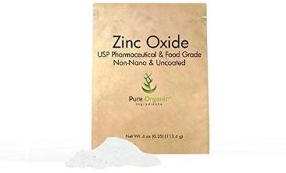 Generic Pure Organic Ingredients Zinc Oxide 4 Oz Non-Nano Uncoated ...