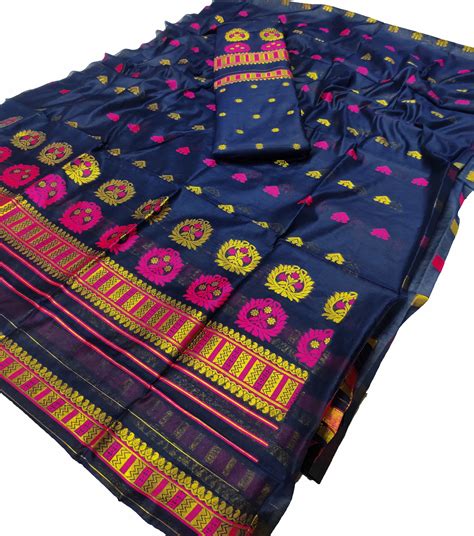 Jari-Dhaga AC Cotton* Mekhela Sador - King Khap With Miri Buti – Chadorkart