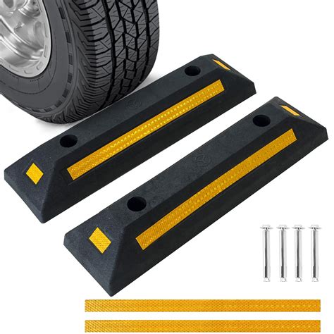Snapklik.com : DASBET 2 Pack Heavy Duty Rubber Parking Block Parking ...