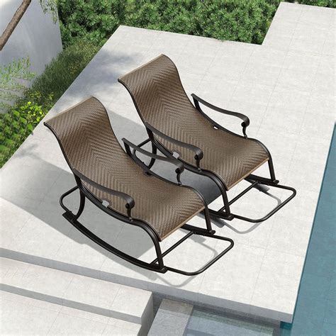 PURPLE LEAF Rocking Chairs Outdoor Wicker Reclining India | Ubuy