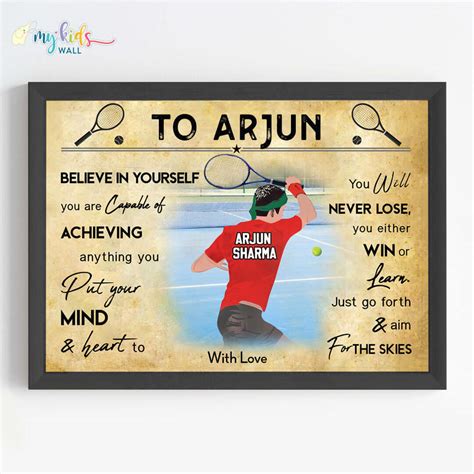 Tennis Player Girl Wall Art | Lawn Tennis Player Boy Wall Art – My Kids ...