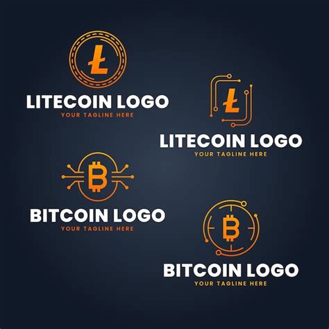 Set of flat bitcoin logo templates | Free Vector