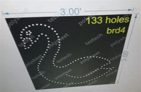 BRD4 DUCK BIRD 1 PART 3X3 FEET 133 HOLES
