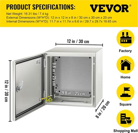 VEVOR NEMA Steel Enclosure 12×12×8,NEMA 4X Steel India | Ubuy