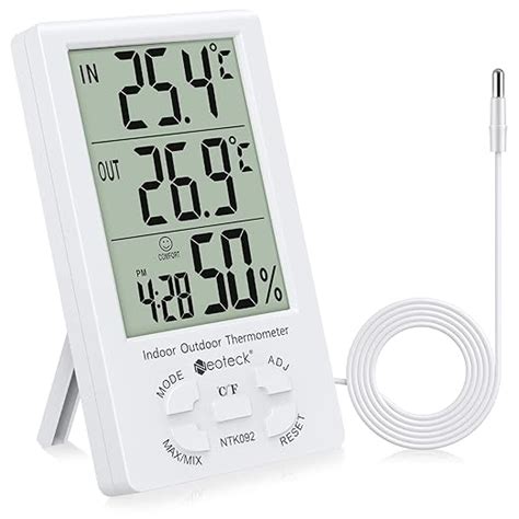 Digital Thermometer Neoteck 2 in 1 Hygrometer Temperature Meter ...