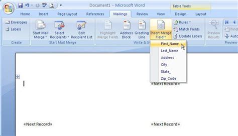 Image result for Word Mail Merge Labels with Address Block