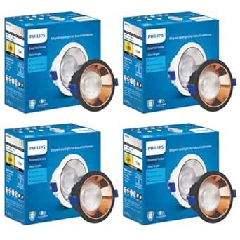 Buy PHILIPS 12 Watt Black Rose Gold Reflector LED Ceiling COB Round ...