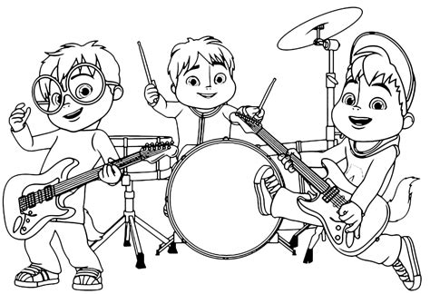 Alvin and the chipmunks theodore coloring pages