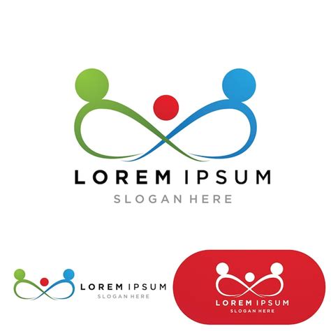 Adoptie kinderen logo en symbool gezondheid vector | Premium Vector