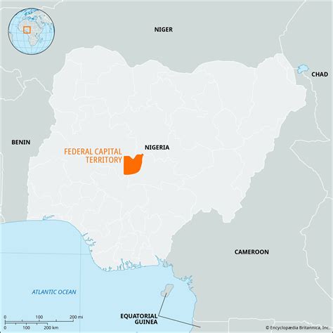 Nigeria Map And Surrounding Countries Capitals