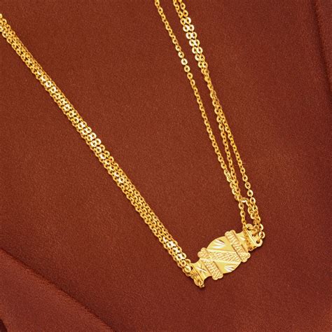 Premium Plain Triple Layer Women's Gold Chain - Sri Anu – Sri Anu Jewellers