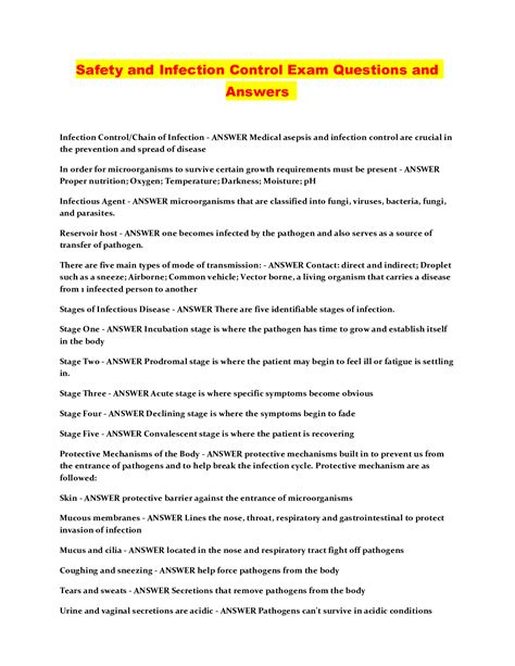 Infection Control Exam Practice Test 的图像结果