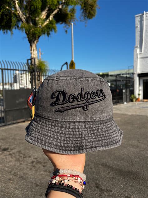 All Black Dodgers Bucket Hat - Etsy