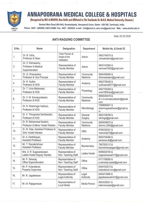 AMCH | Annapoorana Medical College & Hospitals, Salem