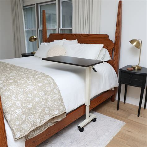 Adjustable XL Overbed Bedside Table With Wheels - AireMed