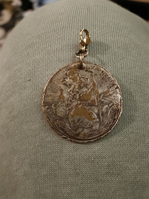 St Christopher Ancient Battle Prayer One Sided Coin of St Christopher ...