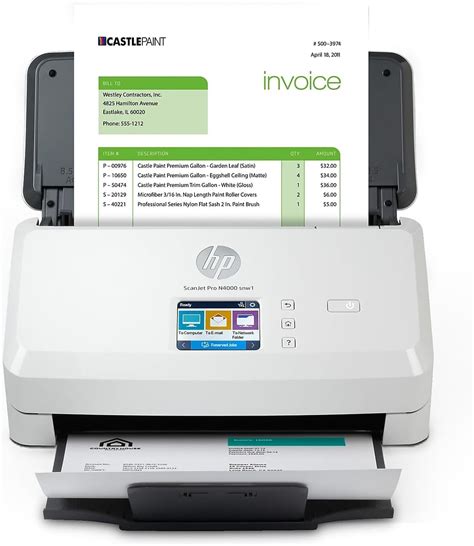 HP ScanJet Pro N4000 snw1 Sheet-feed Scanner (6FW08A) : Amazon.in ...