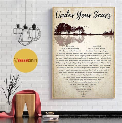 Home & Living Wall Décor Under Your Scars Lyrics Poster When Legends ...