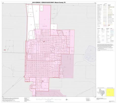 2010 Census County Block Map: Moore County, Inset C01 - The Portal to ...