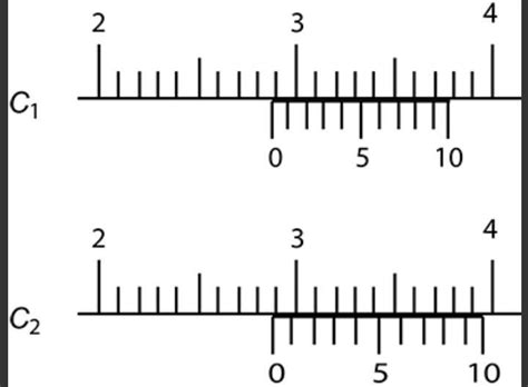 There are two Vernier calipers both of which have 1 cm divided into 10 ...