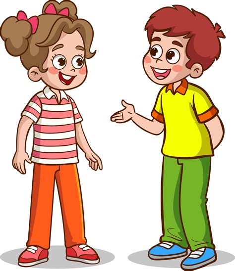 little kid say hello to friend and go to school together 13479825 ...