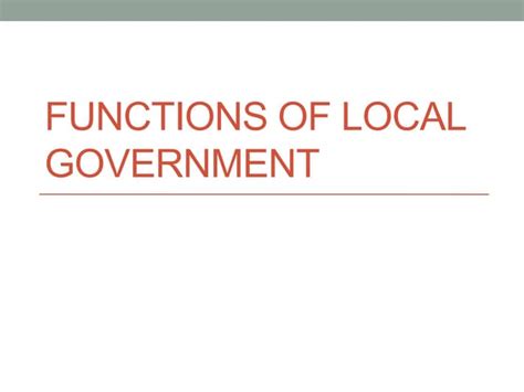 Functions of Local Government 的图像结果