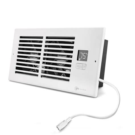 AyA Gear Smart register vent, Quiet ac vent fan with Thermostat Control ...