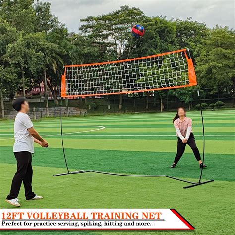 Snapklik.com : 12FT Freestanding Volleyball Training Net For Indoor ...
