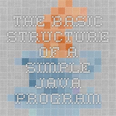 Basic Structure of Java Program 的图像结果