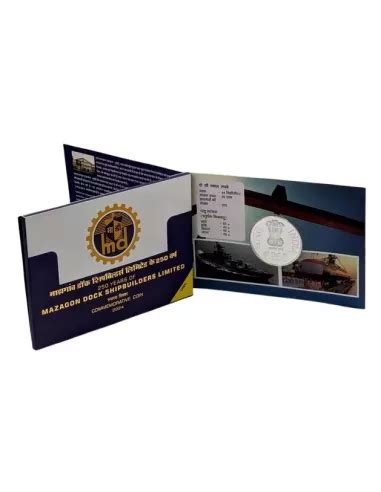 250 Rupees India Govt. Mint 250 Years of Mazagon Dock Shipbuilders lim