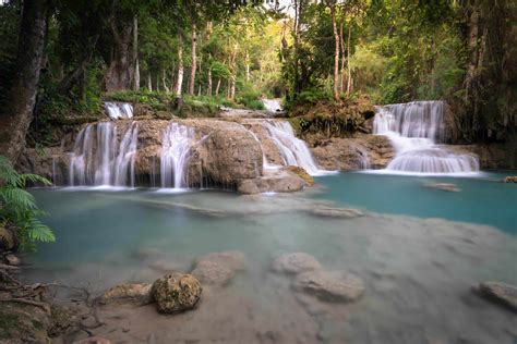 Kuang Si Falls, Laos. | Kuang si falls, Waterfall, Outdoor
