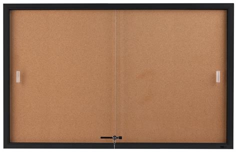 Buy Enclosed Sliding Door Cork Bulletin Board, 5 x 3 Feet, Self-Healing ...