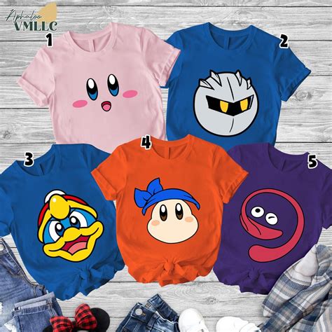 Kirby Video Game Characters Shirt, Kirby Halloween Costume Shirt, Pink ...