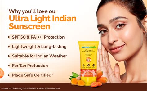 Mamaearth Ultra Light Indian Sunscreen with Carrot Seed & Turmeric