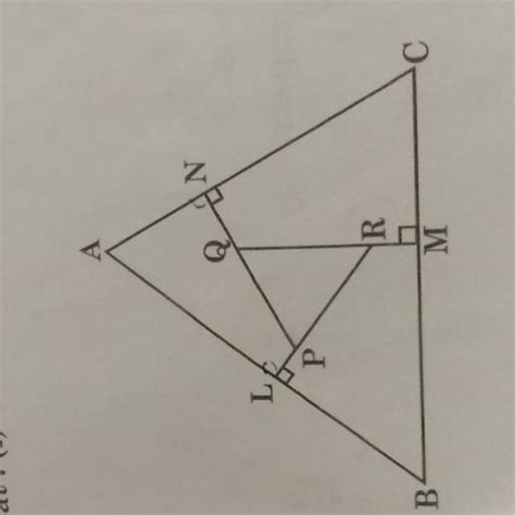 in triangle abc l m n are points on side a b BC AC respectively ...