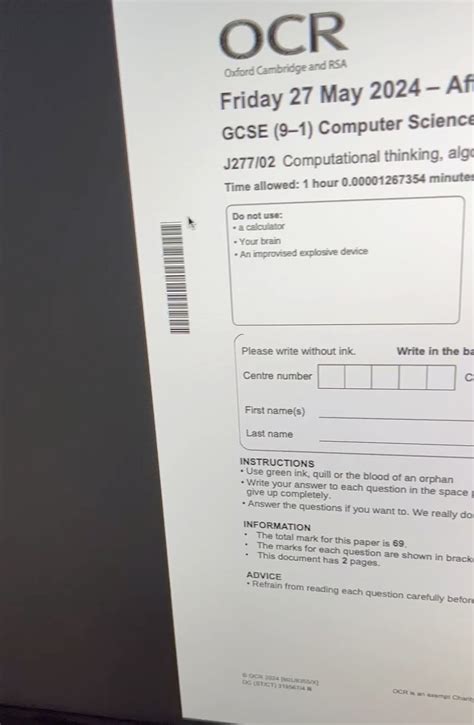 Image result for GCSE Computer Science Paper 2 OCR Python Questions