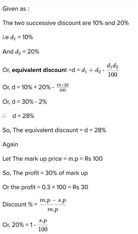 A shopkeeper sells a product after allowing two successive discounts of ...