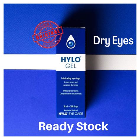 HYLO GEL LUBRICATING EYE DROPS 10ML for Dry Eyes [09/2027] | Shopee ...